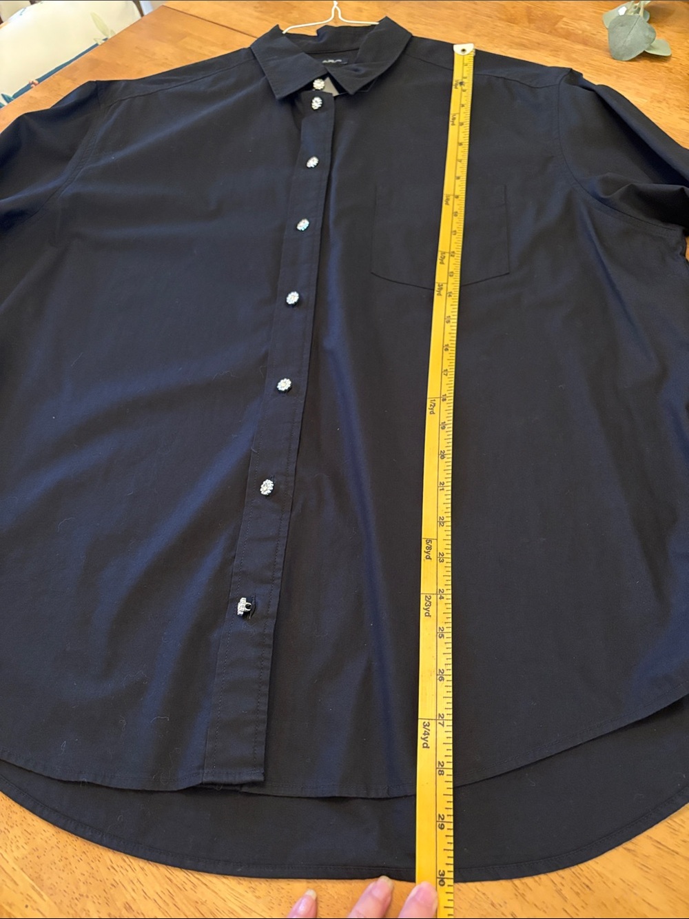 GAP Black Button-Down Shirt with Chest Pocket - Picture 12 of 13